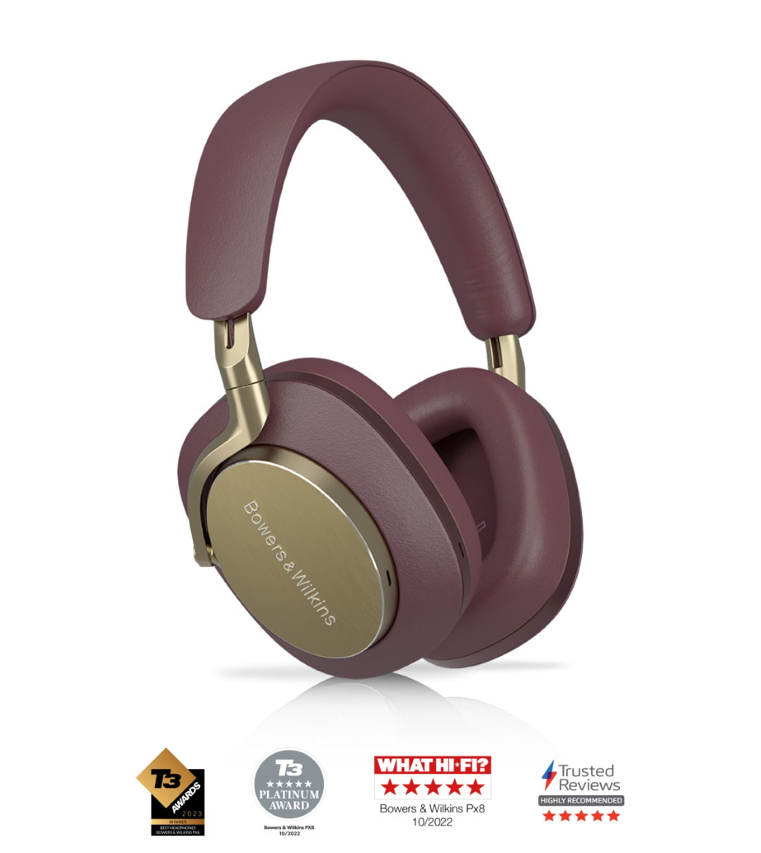Bowers & Wilkins Px8 ANC Wireless Over-Ear Headphones Royal Burgundy Over-Ear Wireless Headphones Bowers_WilkinsPX8-Red-Headphones_32