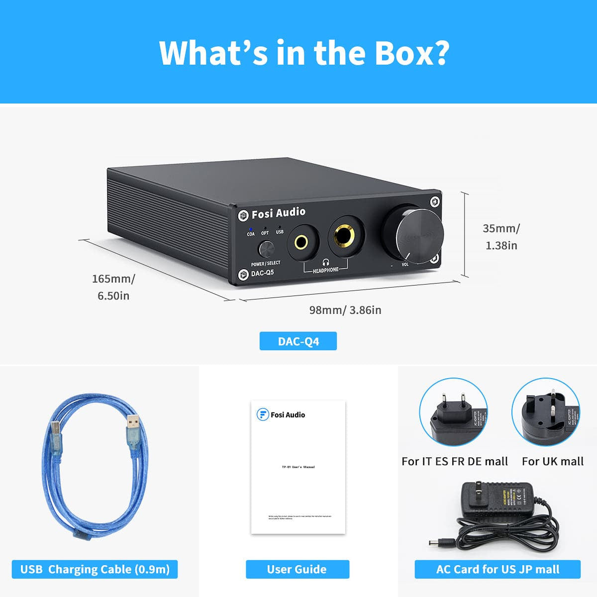 Fosi Audio Q5 DAC | Headphone Amplifier