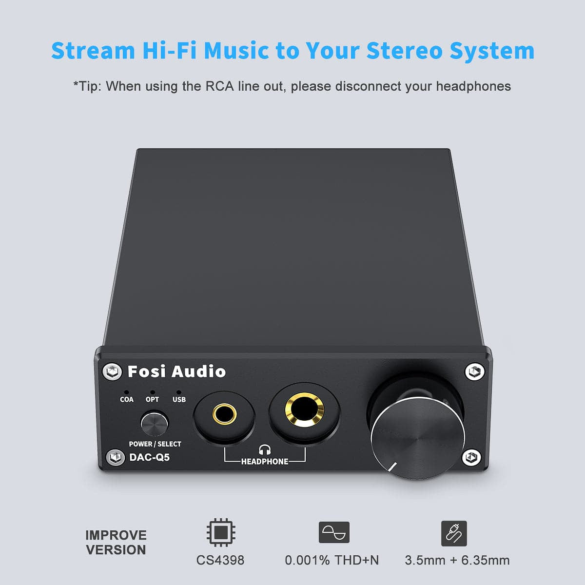 Fosi Audio Q5 DAC | Headphone Amplifier