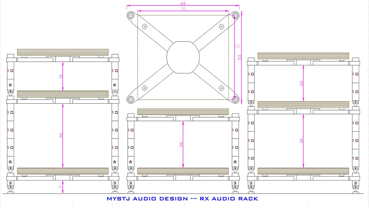 MYSTJ RX Series Flagship Hi-End Audio Rack Audio Rack RX-dimension