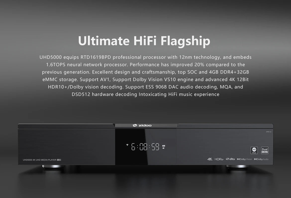 Zidoo UHD5000 HiFi 4K UHD Media Player DACs Zidoo-UHD5000-Media-Player_6