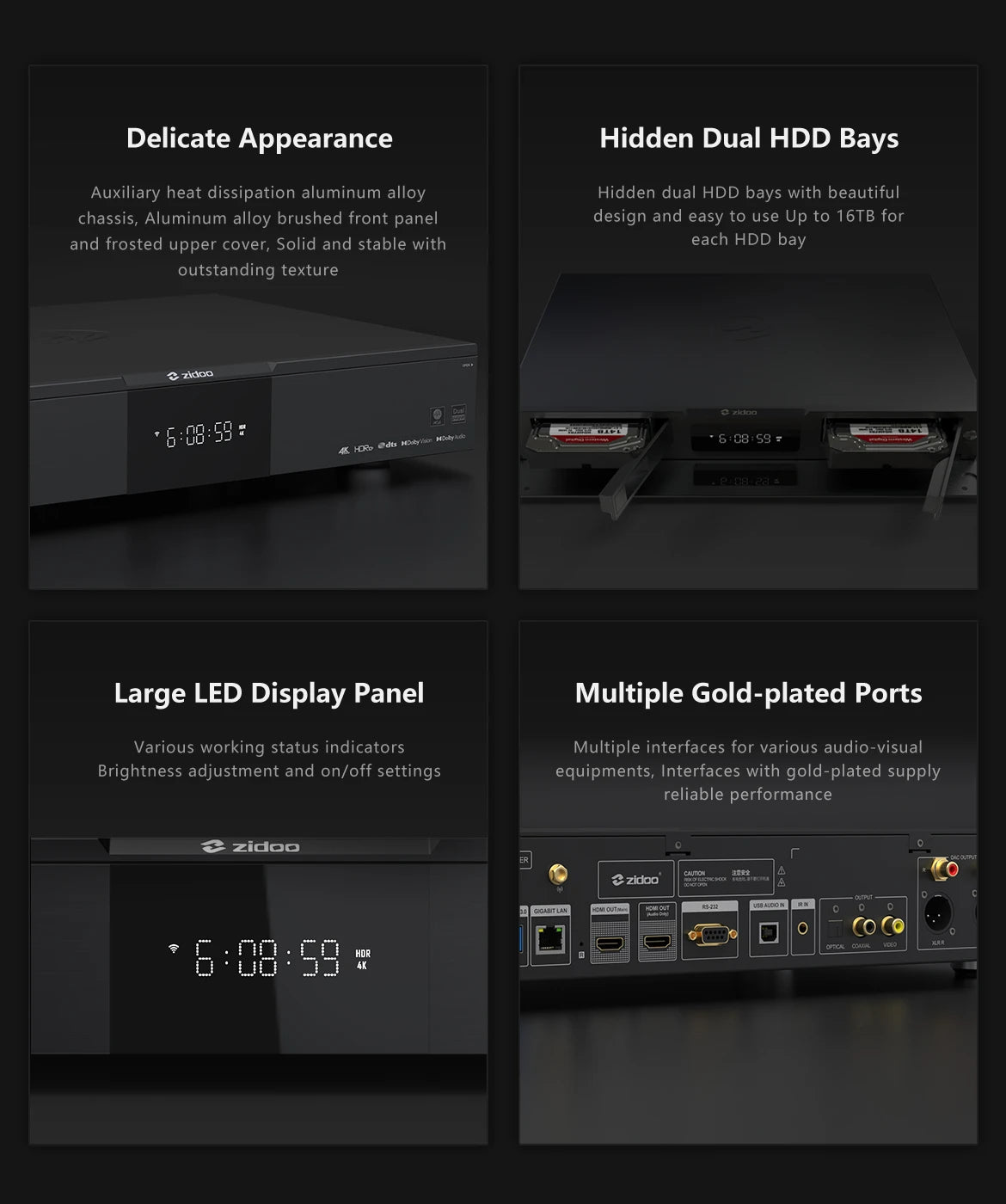 Zidoo UHD5000 HiFi 4K UHD Media Player DACs Zidoo-UHD5000-Media-Player_8