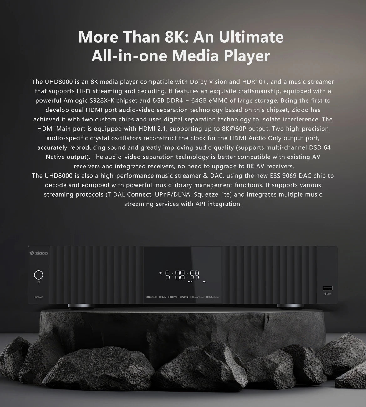 Zidoo UHD8000 HiFi 8K UHD Media Player DACs Zidoo-UHD8000-8K-Player_13