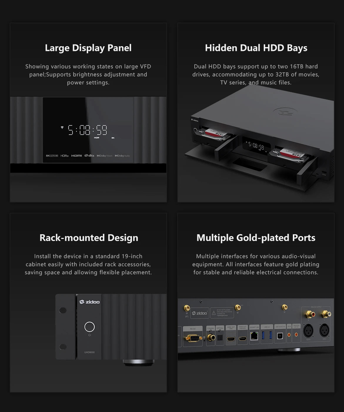 Zidoo UHD8000 HiFi 8K UHD Media Player DACs Zidoo-UHD8000-8K-Player_15