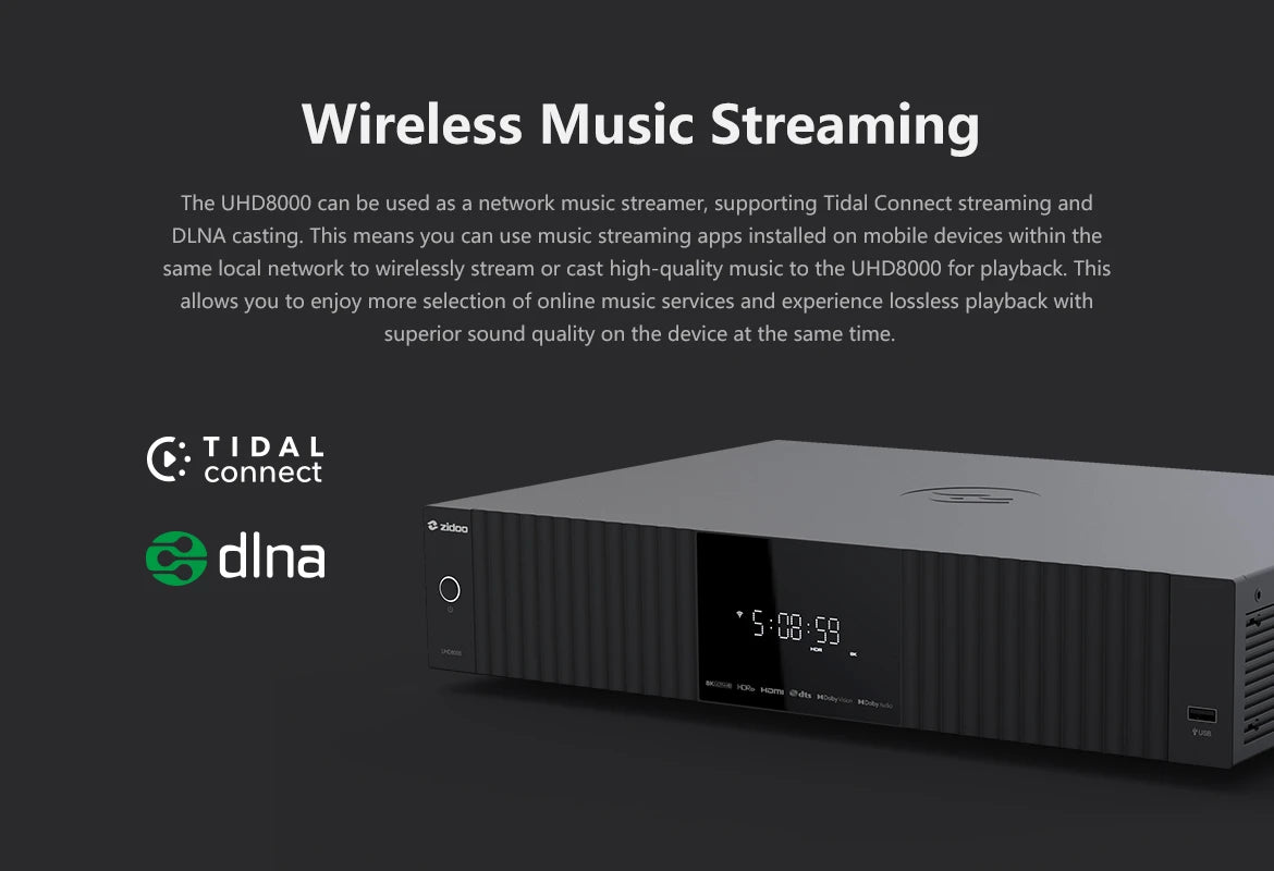 Zidoo UHD8000 HiFi 8K UHD Media Player DACs Zidoo-UHD8000-8K-Player_4