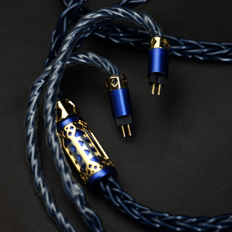 BGVP Temple IEM Cable | Furukawa Single-Crystal Copper + Single-Crystal Silver Hybrid | 4.4mm, 0.78 2pin