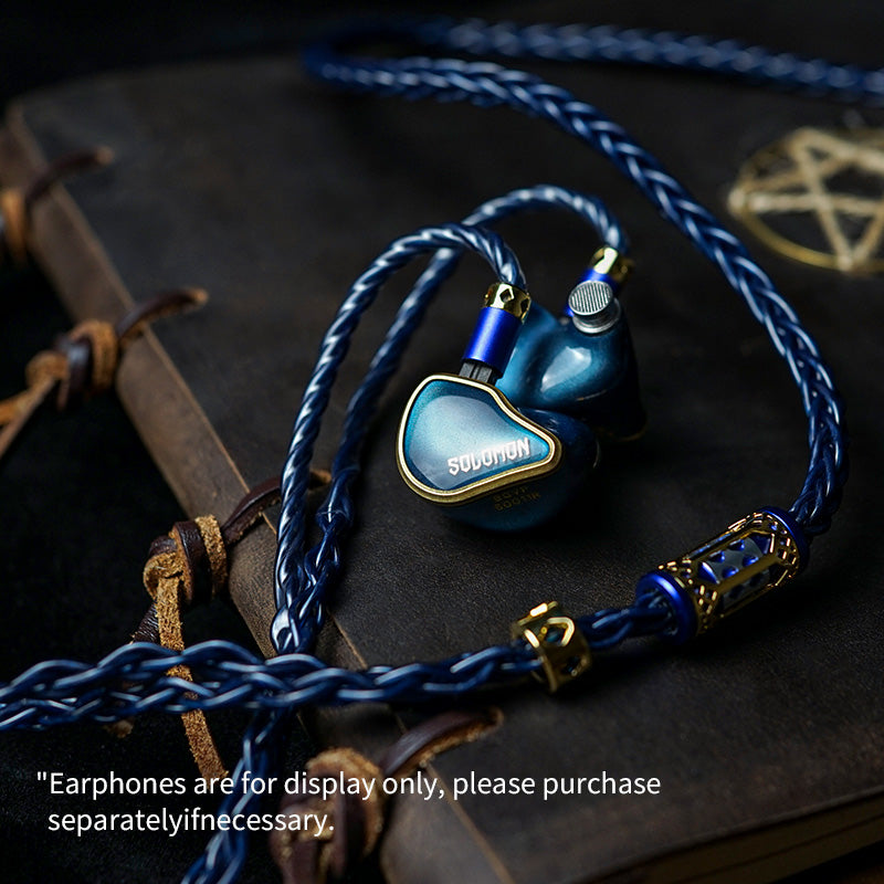 BGVP Temple IEM Cable | Furukawa Single-Crystal Copper + Single-Crystal Silver Hybrid | 4.4mm, 0.78 2pin