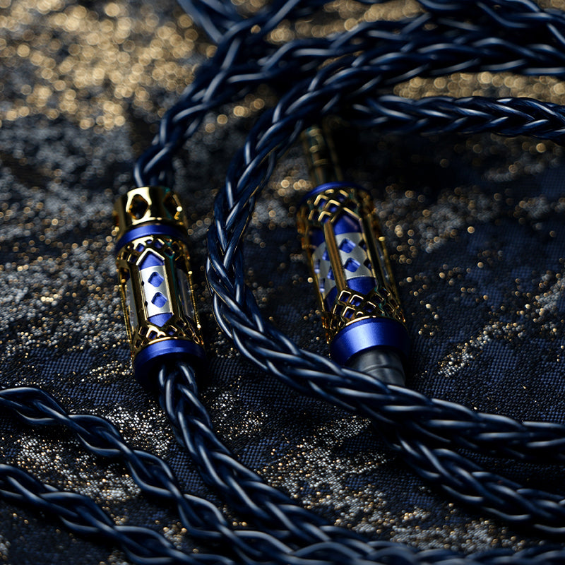 BGVP Temple IEM Cable | Furukawa Single-Crystal Copper + Single-Crystal Silver Hybrid | 4.4mm, 0.78 2pin
