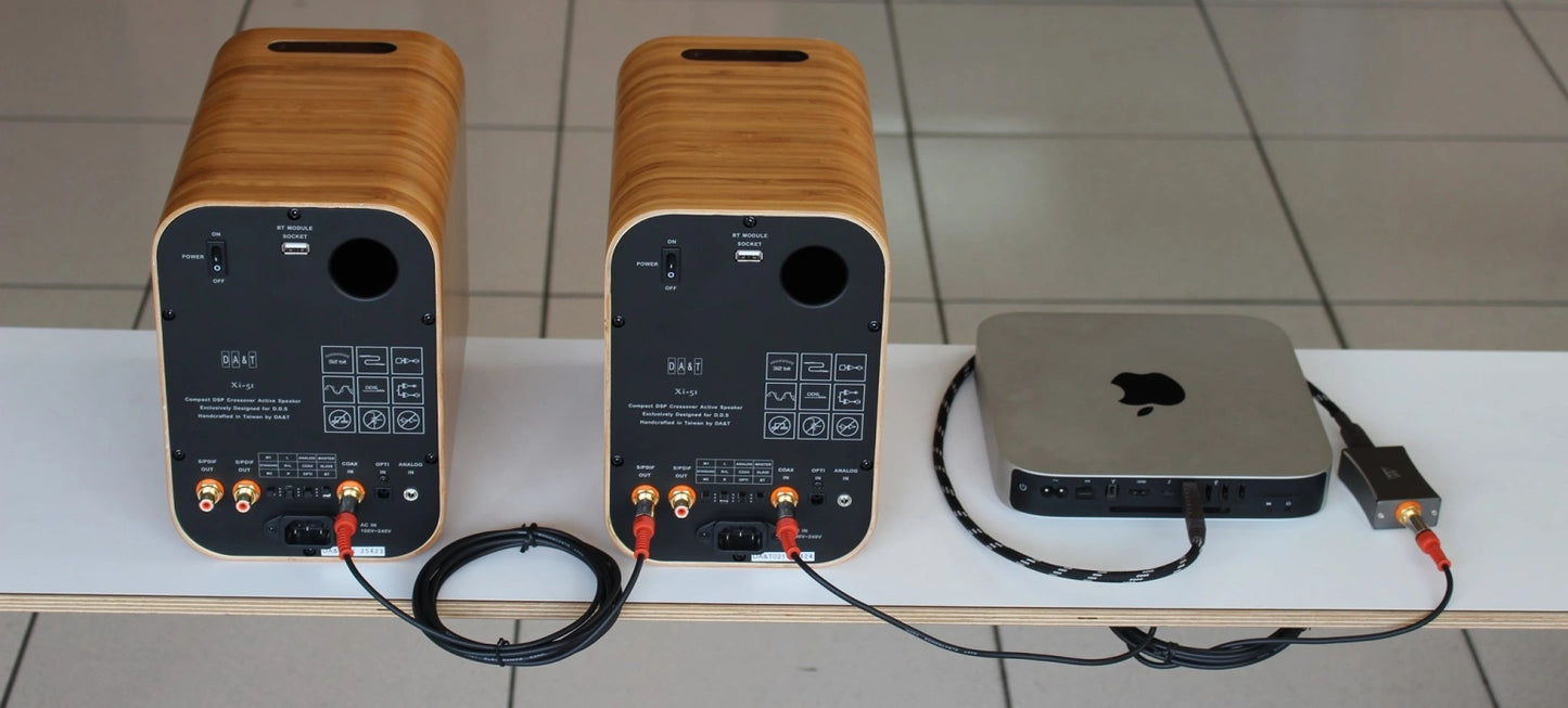 DA&T Xi-51 DSP Active Speaker (Pair) Active Speakers xi51-active-dsp-speakers-connect-to-mac