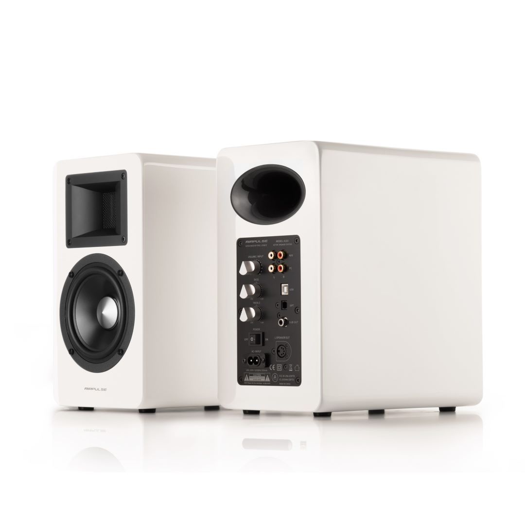 Airpulse A100 Plus Active Speakers Active Speakers airpulse-a100-loudspeaker-white-2
