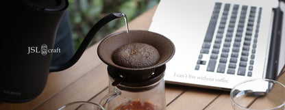 JSL Brown Mineral Coffee Dripper | 1-3 Servings Coffee Brewers JSL Brewer Coffee Coffee Filter