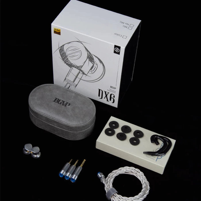 BGVP DX6 Flat-head Wired Headphones In-Ear Wired Headphones BGVP Audio Headphones Wired