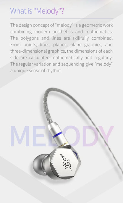 BGVP Melody In-Ear Headphones In-Ear Wired Headphones BGVP Audio Headphones In-Ear Monitors(IEMs) Wired