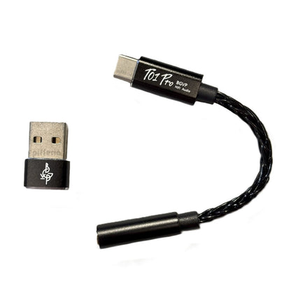 BGVP T01 Pro Portable USB-C DAC / Headphone Amp with USB-C to USB-A Adapter