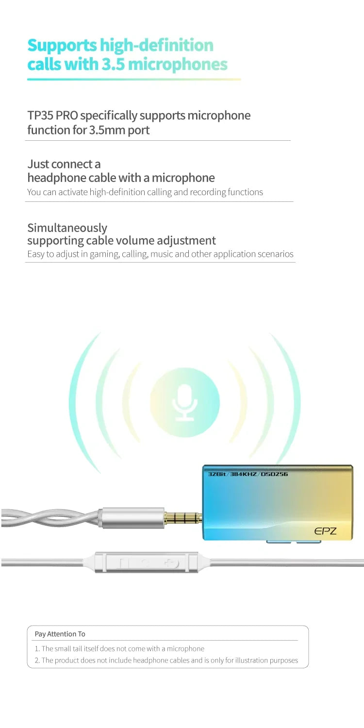 EPZ TP35 PRO Portable DAC and Headphone Amp | Dual CS43198