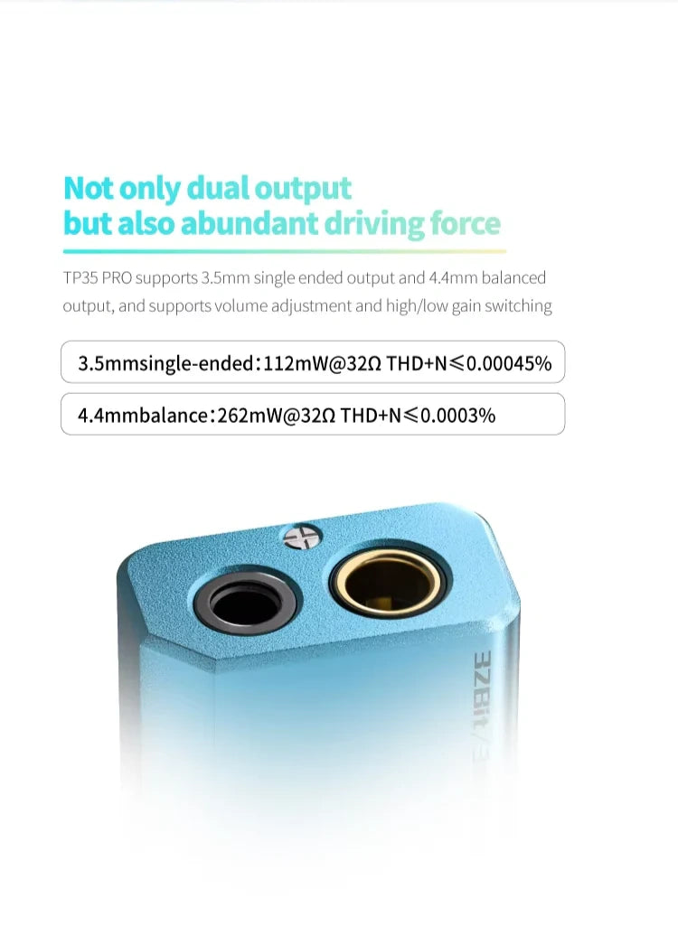 EPZ TP35 PRO Portable DAC and Headphone Amp | Dual CS43198