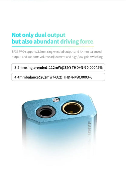 EPZ TP35 PRO Portable DAC and Headphone Amp | Dual CS43198