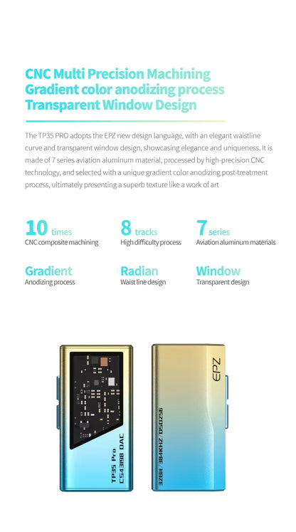 EPZ TP35 PRO Portable DAC and Headphone Amp | Dual CS43198