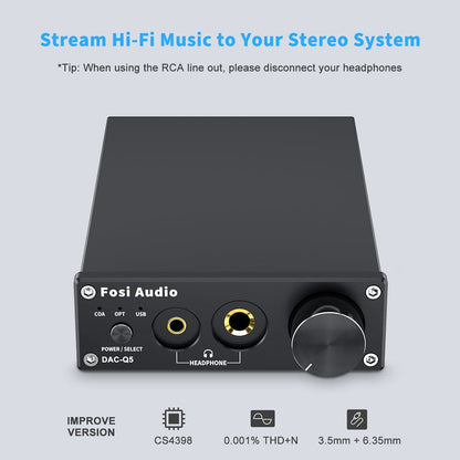 Fosi Audio Q5 DAC | Headphone Amplifier
