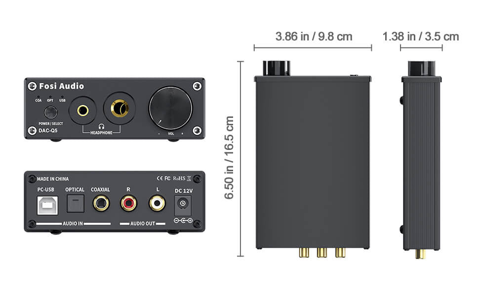 Fosi Audio Q5 DAC | Headphone Amplifier