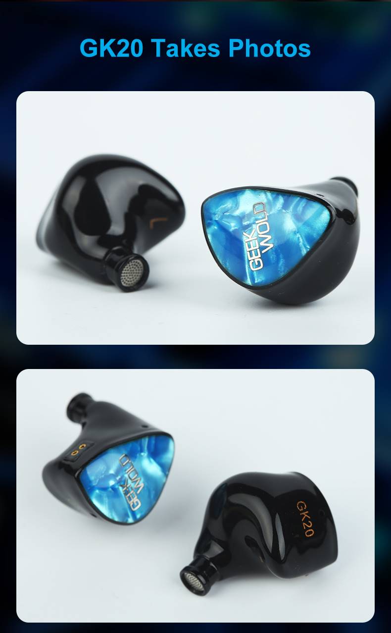 Geek Wold GK20 In-Ear Headphones In-Ear Wired Headphones Geek Wold Audio Headphones In-Ear Monitors(IEMs) Wired