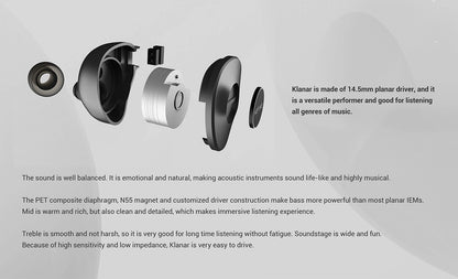 Kefine Klanar In-Ear Headphones | Planar IEM
