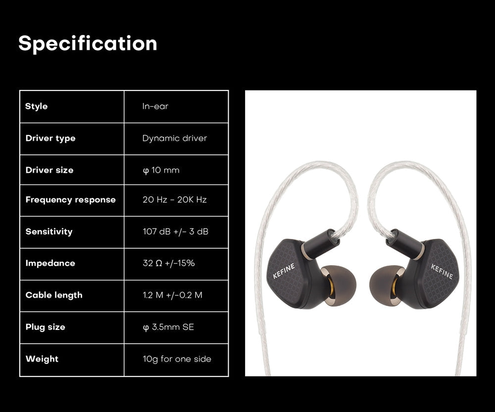 Kefine Klean In-Ear Headphones