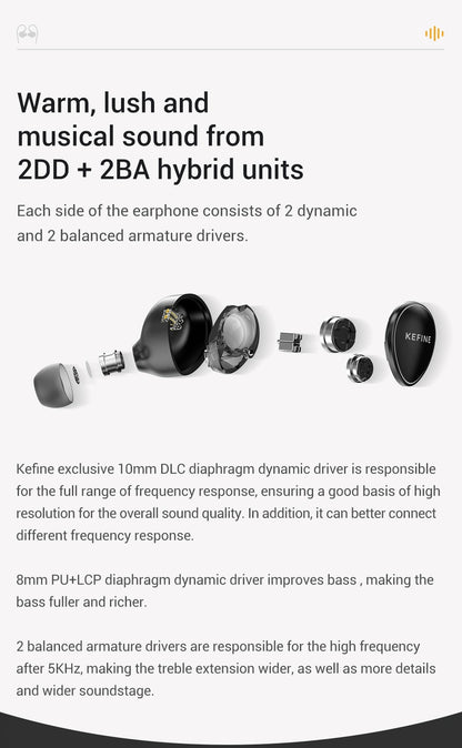 Kefine Quatio In-Ear Headphones | Hybrid IEM