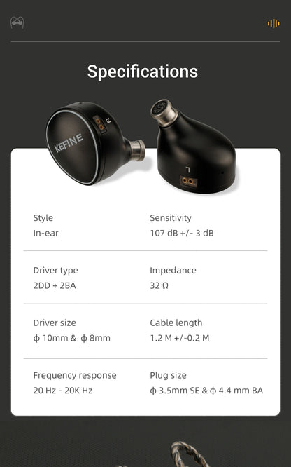 Kefine Quatio In-Ear Headphones | Hybrid IEM