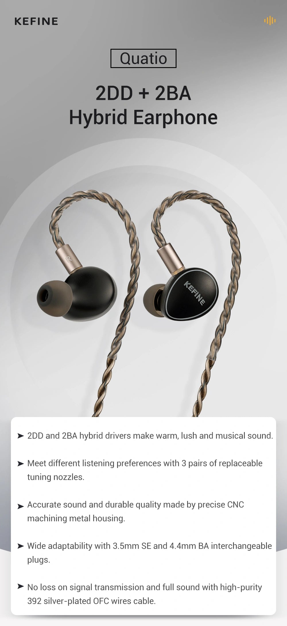 Kefine Quatio In-Ear Headphones | Hybrid IEM