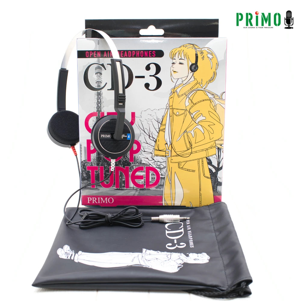 Primo CD-3 On-Ear Headphones On-Ear Wired Headphones Primo Audio City Pop Headphones Wired