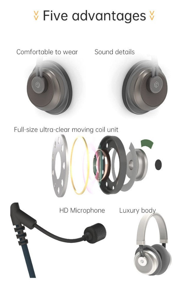 Rose Technics North Forest Over-Ear Headphones True Wireless Earbuds Rose Technics Audio Bluetooth Headphones True Wireless Stereo(TWS)