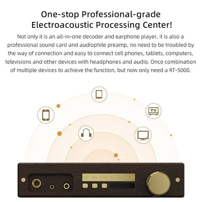 Rose Technics RT5000 Desktop DAC Headphone Amplifier, Dual ES9038Pro DACs Rose Technics Audio Digital to Analog Converters(DACs) Headphone Amplifiers