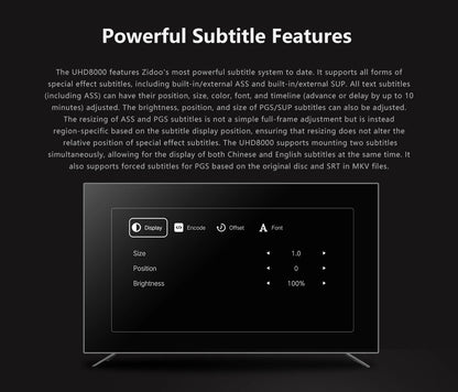 Zidoo UHD8000 HiFi 8K UHD Media Player DACs Zidoo Audio Desktop Digital to Analog Converters(DACs) Media Players