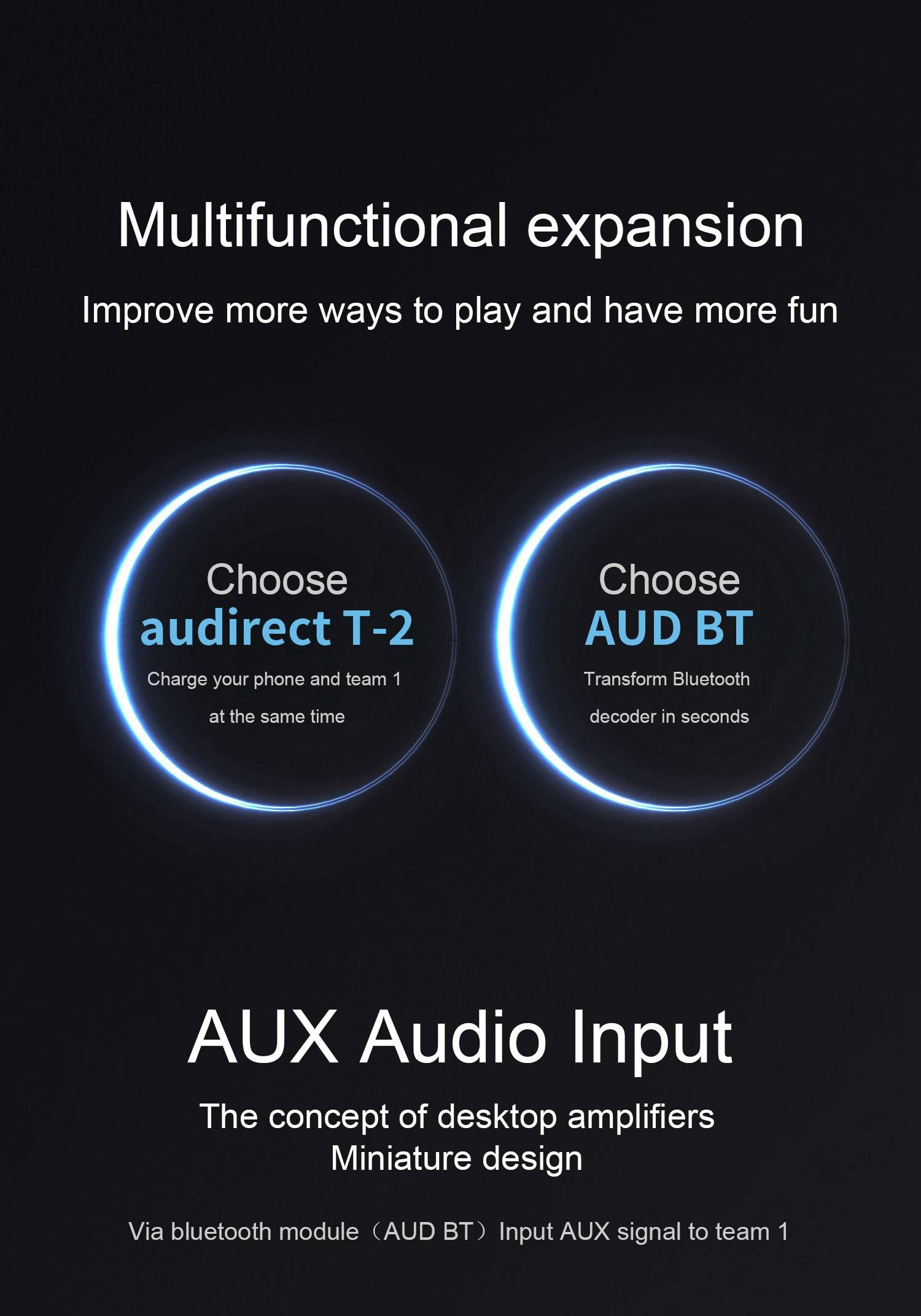 Audirect Team 1 USB DAC / Headphone Amplifier, 3.5mm & 4.4mm Outputs, 1300 mAh Battery DACs Audirect Digital to Analog Converters(DACs) Headphone Amplifiers