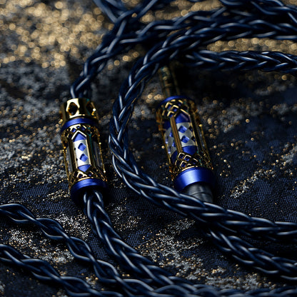BGVP Temple IEM Cable | Furukawa Single-Crystal Copper + Single-Crystal Silver Hybrid | 4.4mm, 0.78 2pin