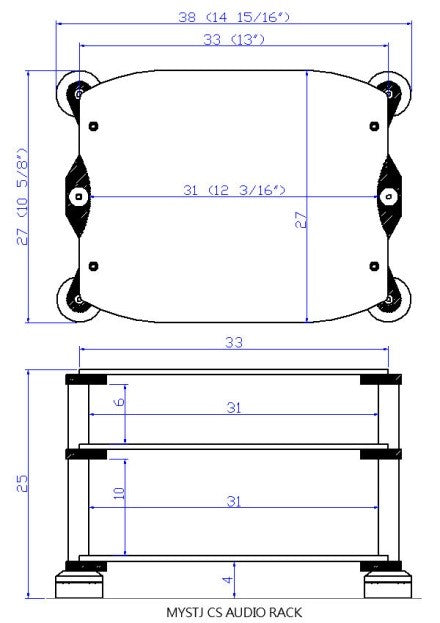 MYSTJ CS Series Mini Hi-End Audio Rack Audio Rack MYSTJ Audio Audio Rack Isolation