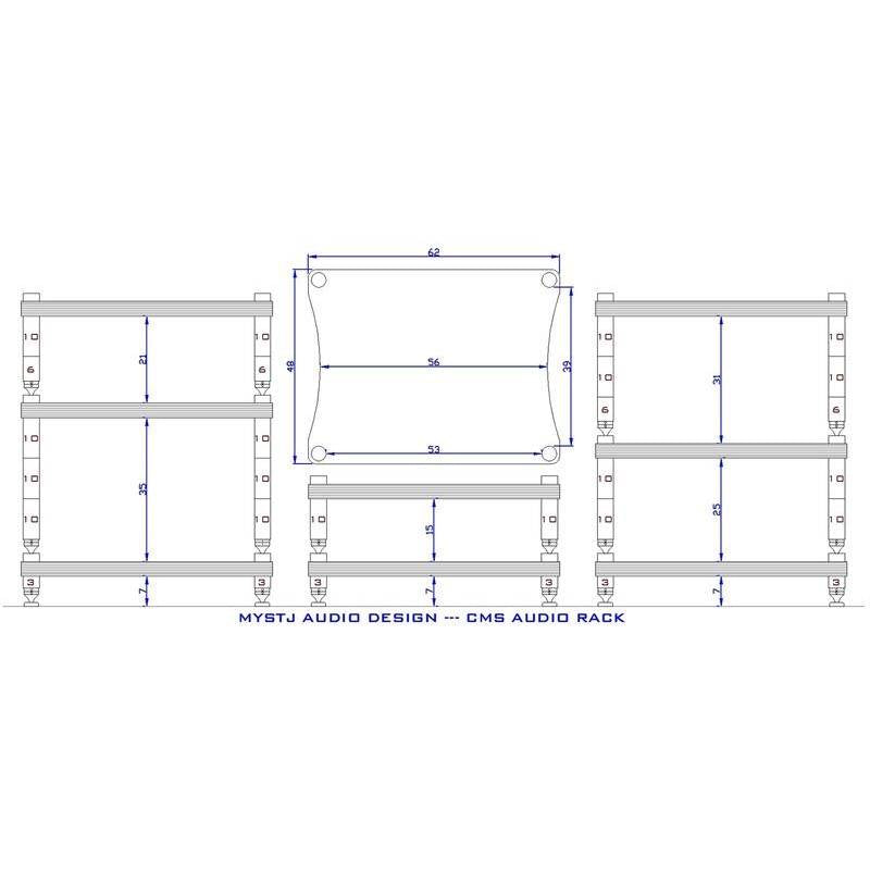 MYSTJ CMS Series Premium Hi-End Audio Rack Audio Rack MYSTJ Audio Audio Rack Isolation