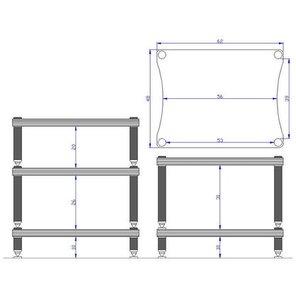 MYSTJ HS Series Hi-End Audio Rack Audio Rack MYSTJ Audio Audio Rack Isolation